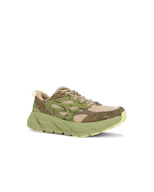 Hoka One One Green U Clifton L Suede Tp for men