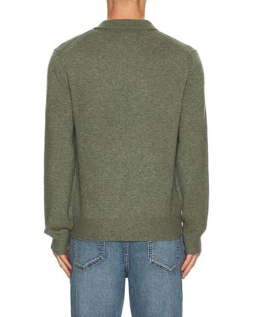 Rag & Bone Green Declan Rugby Polo for men