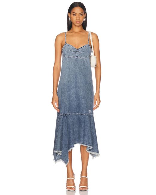 Moschino Blue Sleeveless Denim Dress