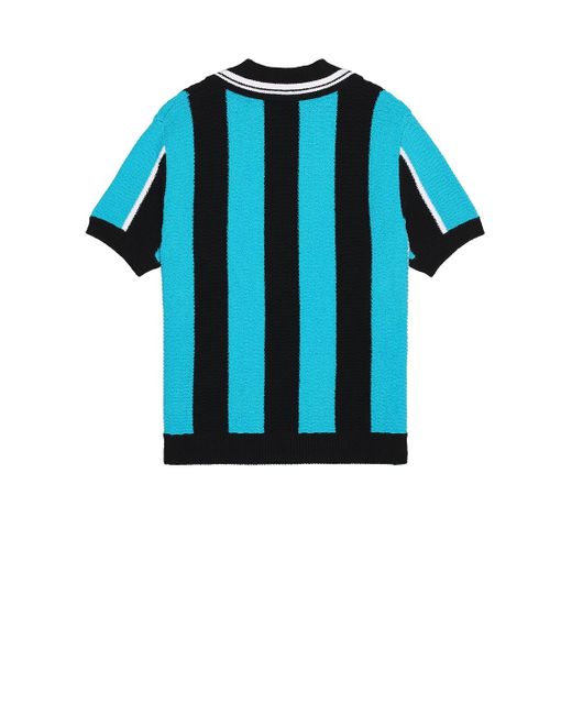 【Andersson Bell】 STRIPE SOCCER POLO SWEATER ANDERSSON BELL Stripe Soccer Polo Sweater in Blue for Men | Lyst
