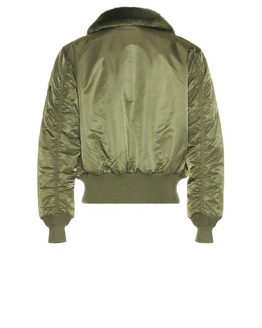 Alpha Industries Green B-15 Heritage Fit Flight Jacket for men