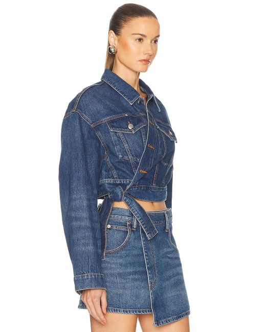 Alexander Wang Blue Wrapped Trucker Jacket