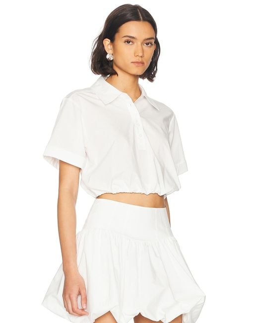 Jonathan Simkhai White Nicky Cropped Top