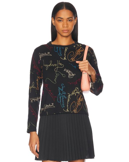 Bode Black Signature Crawl Tee