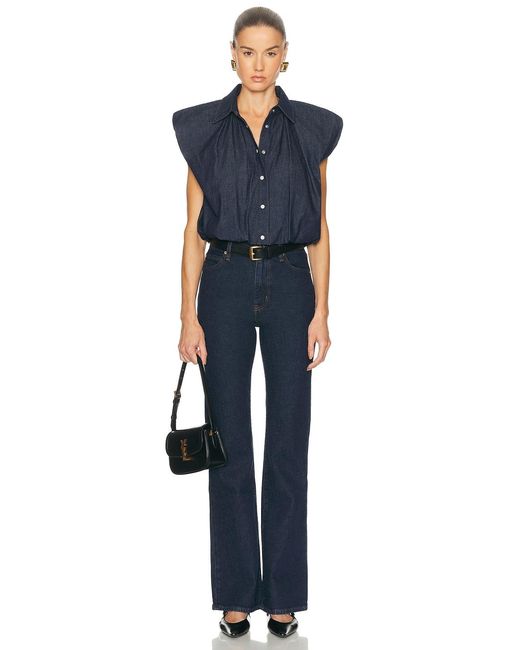 FRAME Blue Shell Top