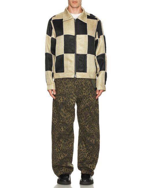 ANDERSSON BELL Black Patchwork Zip-Up Jacket for men