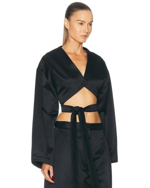 Alaïa Black Wrap Jacket