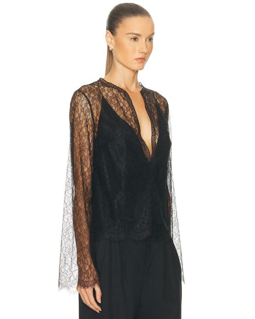 Brandon Maxwell Black Eloise Top