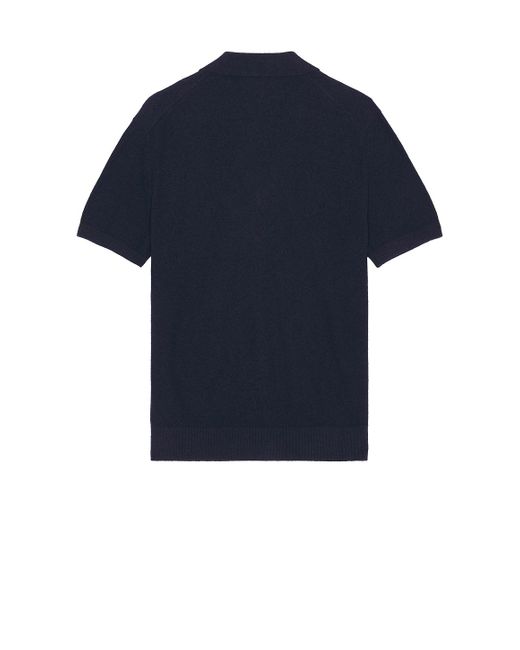 Club Monaco Blue Boucle Camp Collar Shirt for men