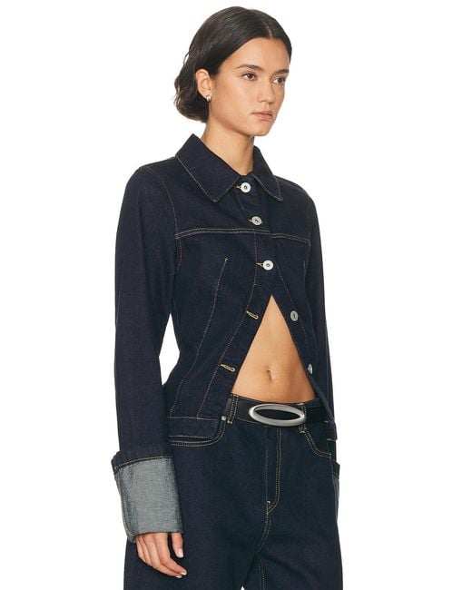 Halo Blue Cinch Back Trucker Jacket