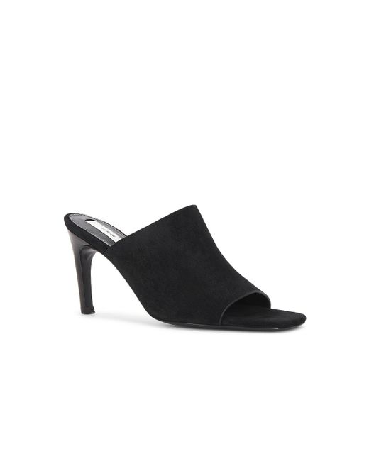 Totême  Black Velour Leather Bandeau Mule