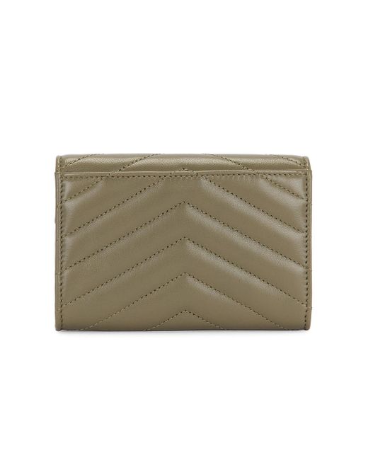 Saint Laurent Green Small Envelope Wallet