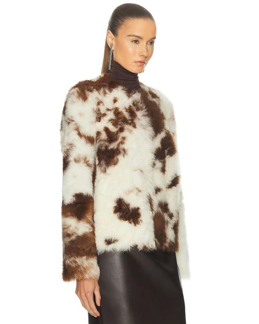 Zimmermann Natural Hypnotic Spot Shearling Jacket