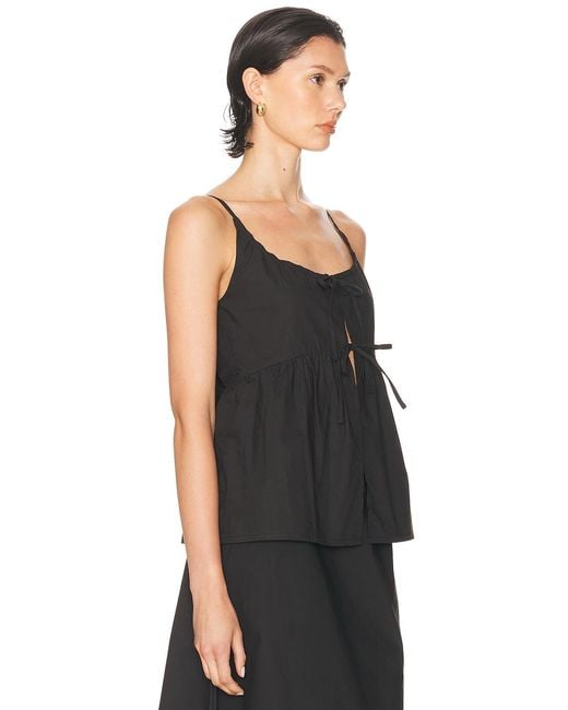 Deiji Studios Black Double Tie Top