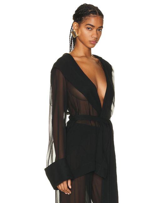 Saint Laurent Black Silk Jacket