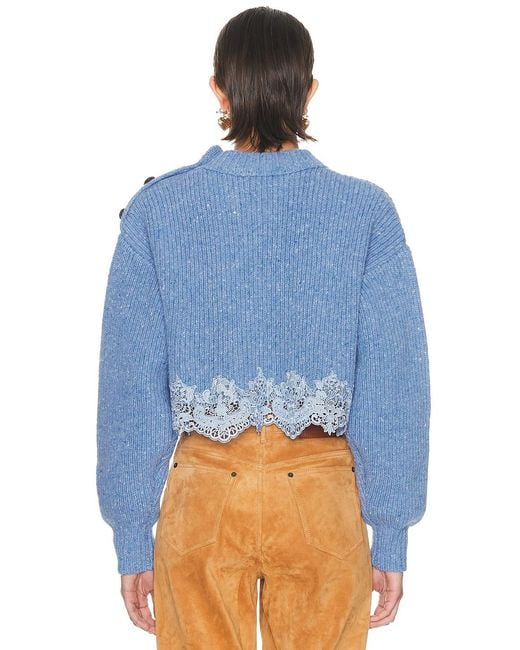 Chloé Blue Cropped Sweater