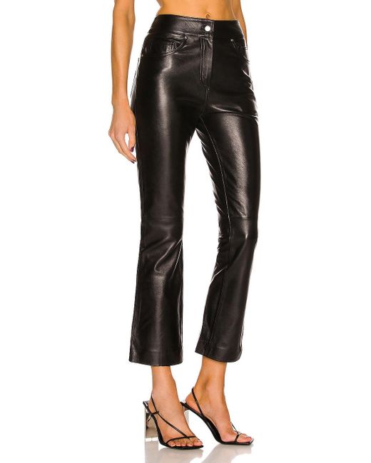 Stand Studio Avery Leather Crop Pant in 