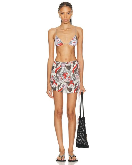 Ziah Multicolor Fine Strap Triangle Bikini Top