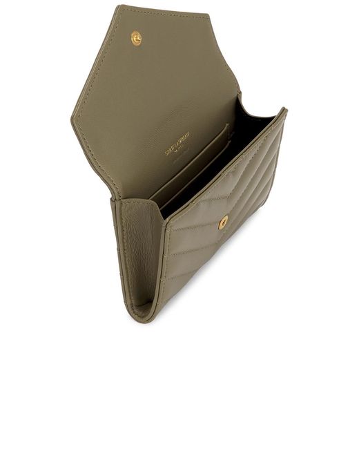 Saint Laurent Green Small Envelope Wallet