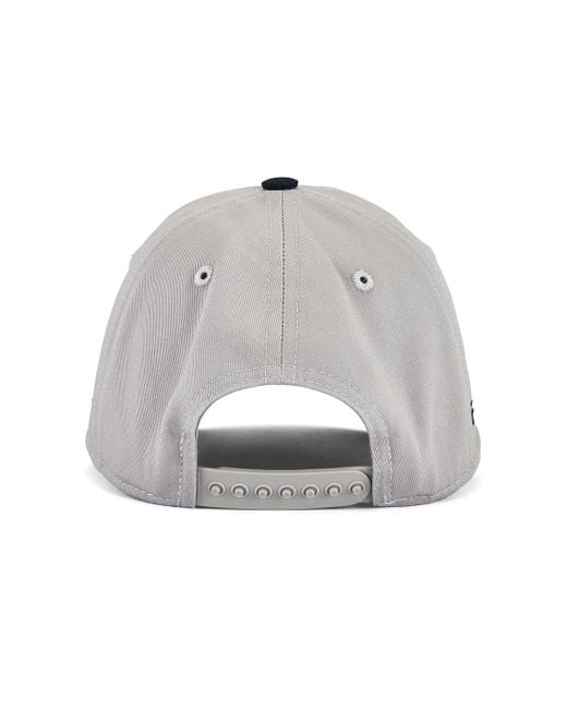 Siegelman Stable Gray Embroidered Five Panel Hat for men