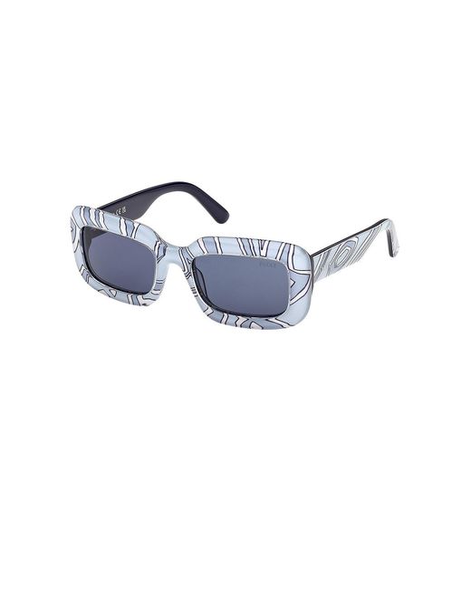 Emilio Pucci Blue Rectangular Sunglasses