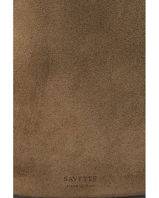 SAVETTE Brown Small Florence Hobo Bag