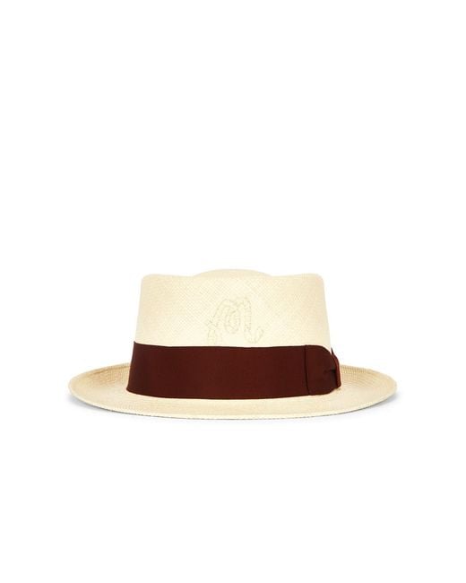 Malbon White Anton Straw Hat for men
