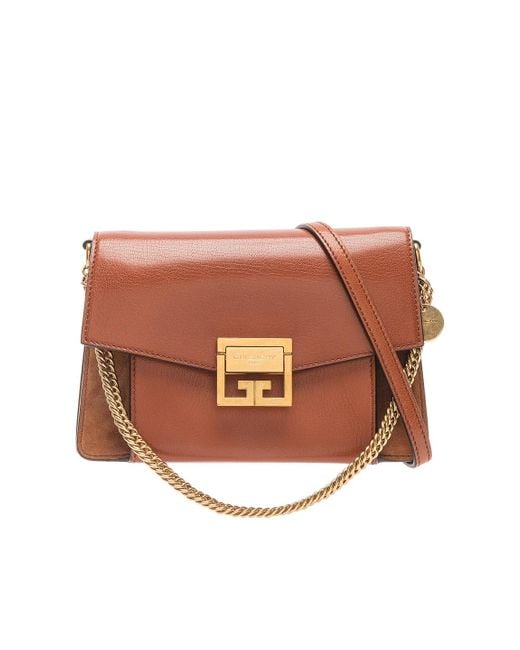 GIVENCHY レザー＆スエード GV3 スモール Givenchy Gv3 Small Leather & Suede Shoulder Bag in Brown | Lyst