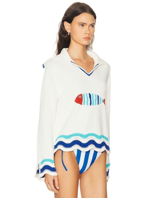 Solid & Striped White The Jack Sweater