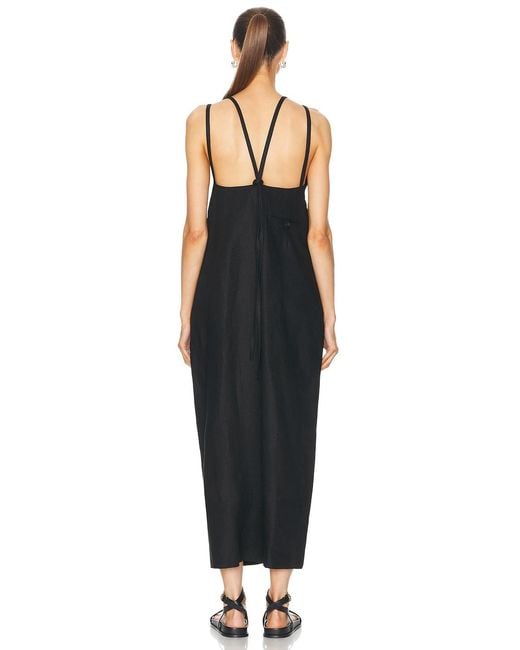 Bode Black Linen Gardner Jumpsuit