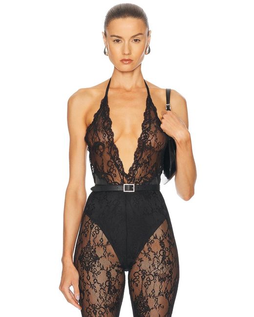 Givenchy Black Lace Bodysuit