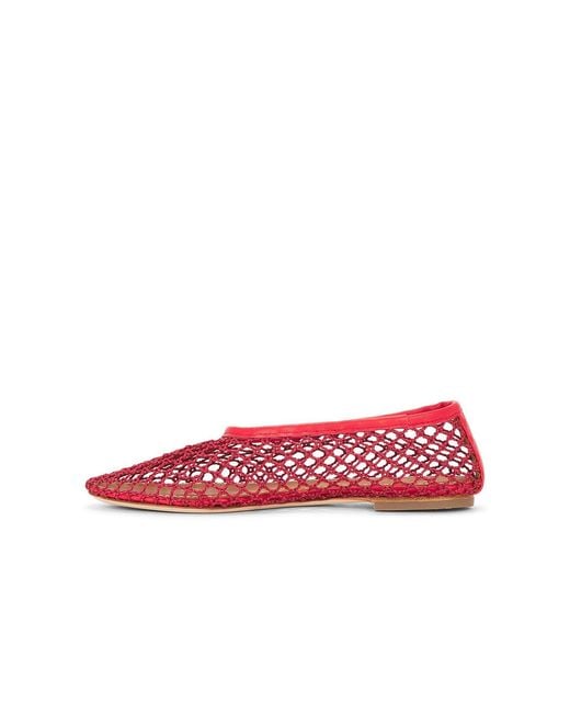 Staud Red Alba Ballet Flat