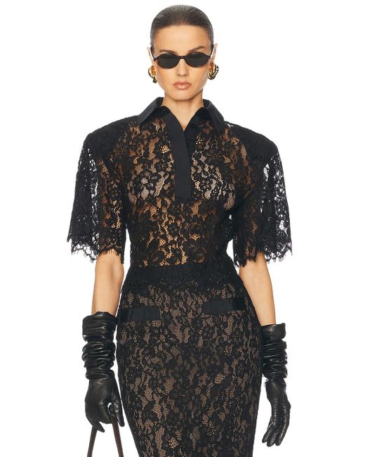 chinese dress ladies Helsa The Lace Column Dress Black Bernardi Collective
