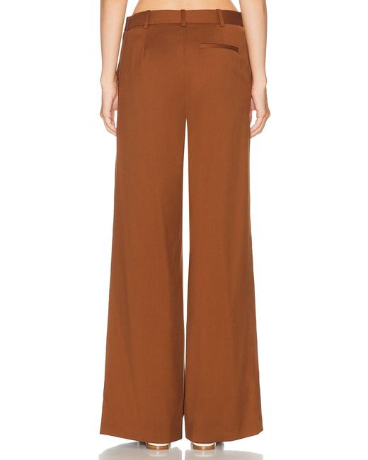 Monse Brown Fold-Over Front Trouser