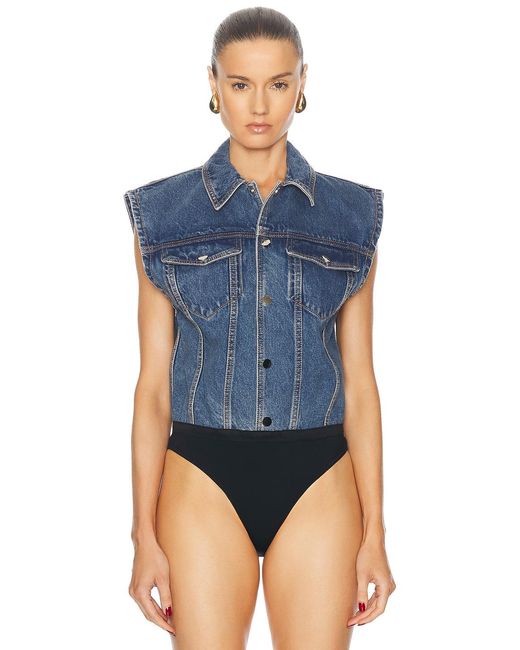 Ronny Kobo Blue Carlyle Bodysuit