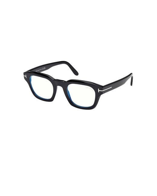 Tom Ford Black Block Optical Square Acetate Glasses for men