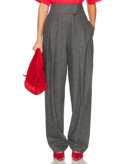 Helsa Multicolor The Tweed High Waisted Pleated Trouser