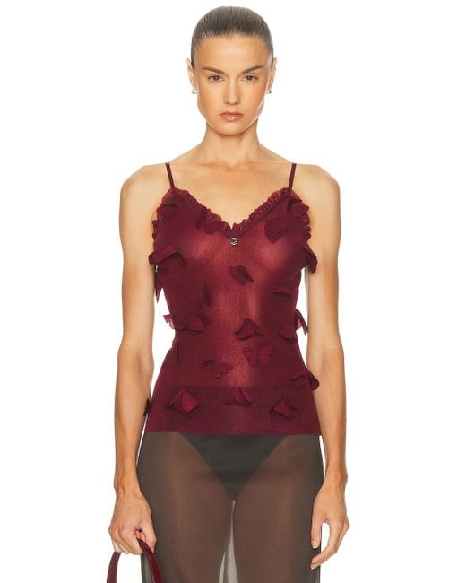 Coperni Red Butterflies Techno Top