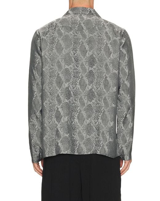Needles Gray Cowboy One Up Shirt Python Jacquard for men