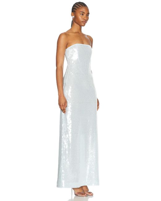 retroféte White Beth Sequin Dress