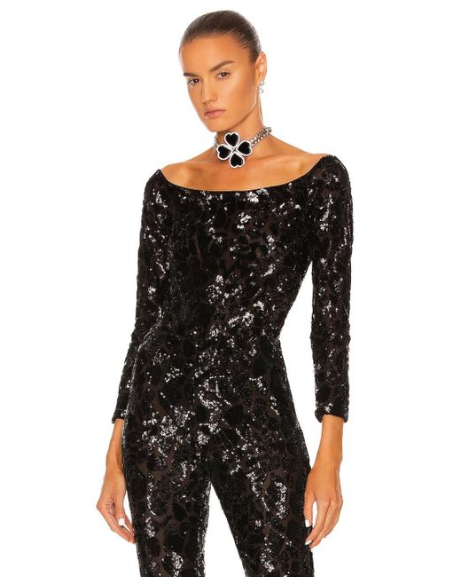 off the shoulder sequin bodysuit