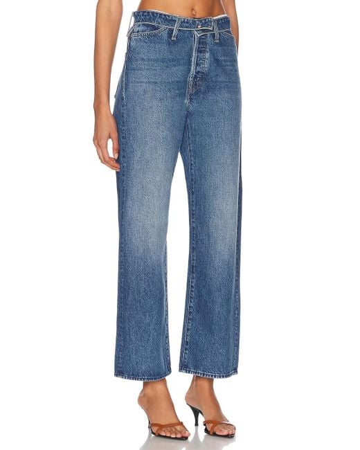 Mother Blue The Fold Over Dodger Ankle Jeans