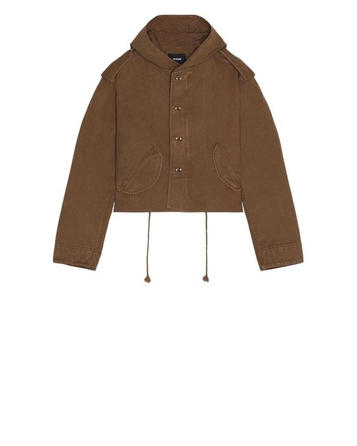 we11done Brown Folded Shortened Jacket for men