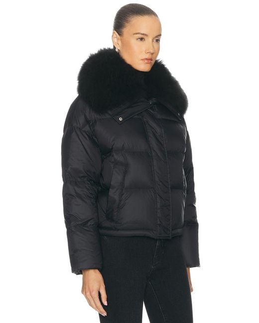 Yves Salomon Black Short Down Jacket