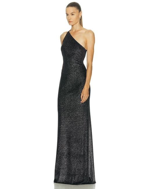 The Sei Black One Shoulder Gown