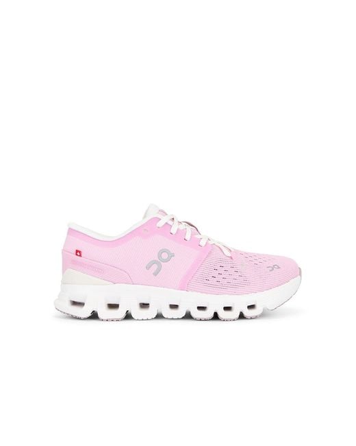 On Shoes Pink Cloud X 4 Sneaker