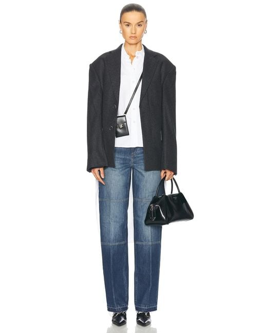 Helmut Lang Blue Oversized Blazer