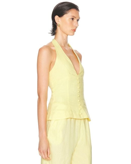 AEXAE Yellow X Revolve Halter Top