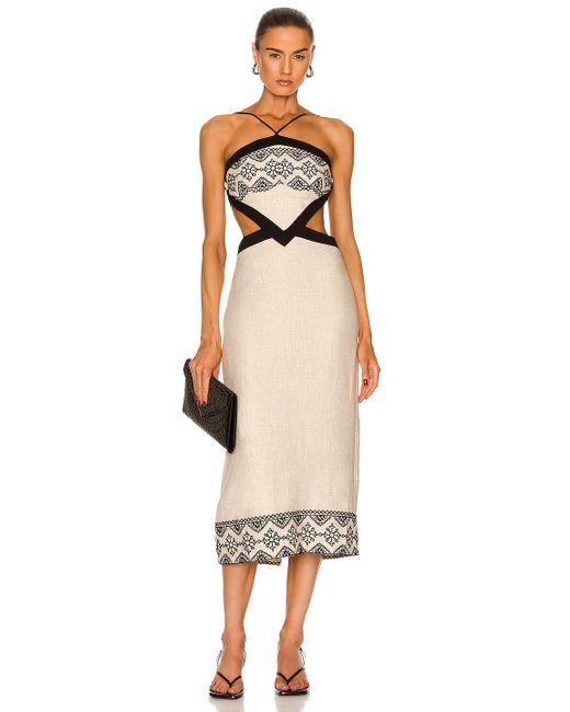 PATBO Synthetic Embroidery Cut Out Midi 