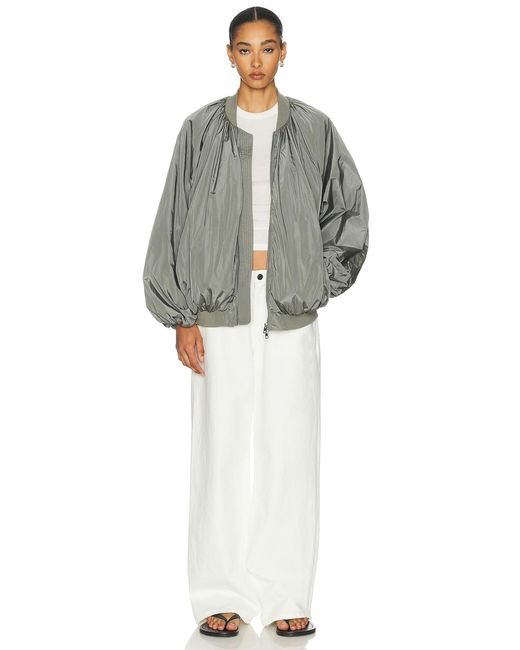 Agolde Gray Raffi Bomber Jacket
